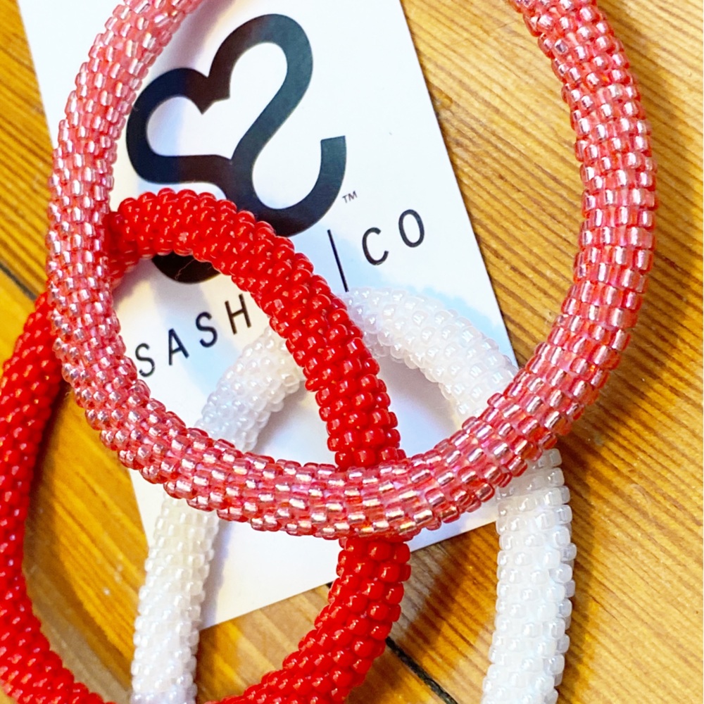 SASHKA Set of 3 Glass Beaded Bracelets